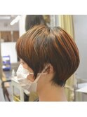 ハイライトショートボブ