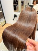 髪質改善で大人上品なツヤ髪に_ミルクブラウン_ロング［東陽町］