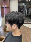 韓国風カット+縮毛矯正セッティングパーマ+ダウンパーマ