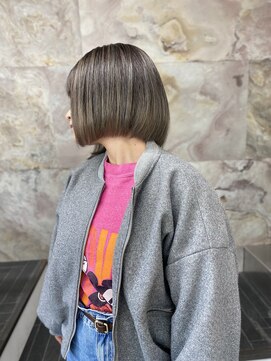 ゼロイチパーク(#01 park) バレイヤージュ×切りっぱなしボブ