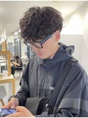 波巻きツイストスパイラルプードルパーマショートマッシュ