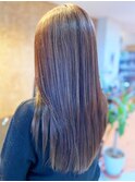 20代30代40代髪質改善カラーアッシュベージュ艶感ストレート
