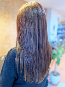 アークスヘアー 20代30代40代髪質改善カラーアッシュベージュ艶感ストレート