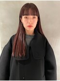 ぱっつんストレートロング