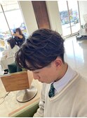 フェザーパーマ風マッシュ