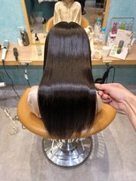 ロンド メリー 大宮(Lond merry)&nbsp;イメチェン外ハネボブ美髪ワイドバングミディアム縮毛矯正韓国