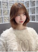 大人可愛いが叶う！ふわっとAラインボブ