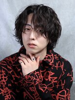 ルーシー 渋谷(LUCEY) センターパートフェザーパーマシャドウパーマメンズパーマ