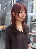 ☆ピンクルーツカラーハッシュカットハイレイヤーピンクカラー