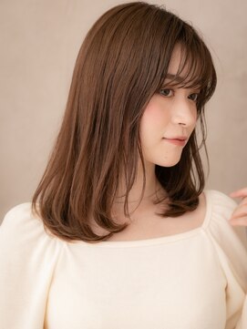 カバーヘアアンドスパ ブリス 浦和(COVER HAIR&SPA bliss) ミルクティーブラウンエアストレートミディアムX浦和30代40代