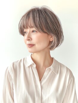 コミレ(COMILE)の写真/【上前津/大須/矢場町】白髪を活かしておしゃれを楽しむ♪話題の白髪ぼかし/ハイライト/脱白髪染めはお任せ