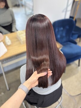 リラクオーレ 三宮 元町(LIRA CUORE) ピンクブラウン×髪質改善縮毛矯正