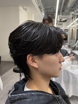 ビカムメンズヘアー 栄店(become men's hair) 曲がる縮毛矯正センターパート名古屋栄