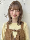 コーラルベージュブリーチなし小顔クラゲウルフA14志木10代20代