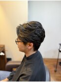 鎌倉メンズセンターパートフェザーパーマ２０代３０代