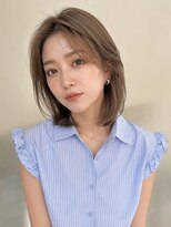 ノア(NOA) 【NOA】韓国レイヤーボブくびれミディモカベージュショートボブ