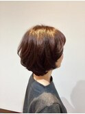 ふんわりショートボブ!ピンク系カラー!!