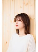 大人なシースルーバングボブ