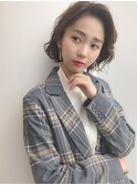 アレンジ簡単ショートボブ前髪なしスタイル顔回り耳掛け