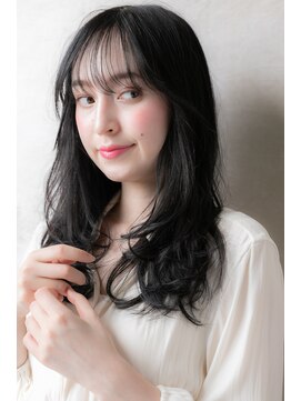 カバーヘア イヴ 戸頭店(COVER HAIR EVE) 大人ガーリー黒髪小顔韓国風ふんわりカール312Z戸頭20代30代40代