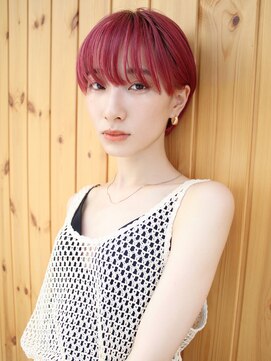 ブゾン(buZon) 【buZonブゾン】耳掛けショート×ビビッドピンクカラー