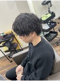大分メンズ/波巻きパーマ/大分メンズヘア/刈り上げなし
