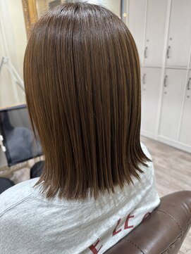 ラボヌールヘアーノーブル 新越谷店(La Bonheur hair noble) 切りっぱなしボブ/極上髪質改善