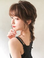くるりんぱポニーテールヘアセットゆるふわ巻き#01af0413