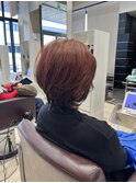 レイヤーショート　ミセスヘア　ヘアマニキュア