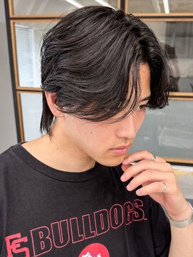 スタートウキョウ 渋谷(STAR TOKYO) 30代大人男性マッシュ×センターパートニュアンスパーマ