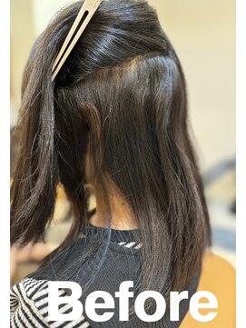 スリーク(SLEEK) SLEEK式髪質改善【縮毛矯正】ビフォー内側