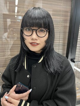ヌープヘアーアイス(NUUP.hair ici) 20代大人可愛いブリーチなしアッシュカラーけ外ハネカット