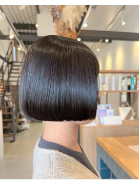 リエットヘアー 杢左店(Lie-et. hair) 艶やかストレート×大人ボブ#艶ボブ #切りっぱなしボブ