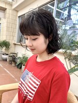 パークレーン アイス イヴェン(park lane ICI yeven)&nbsp;レイヤーパーマショートボブミディアムロングブリーチなしウルフ