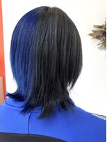 ジェムヘアスタジオ 湘南平塚南口店(Gem Hair Studio)&nbsp;ブラック×ブルーのツートンカラー【Gem 神原】