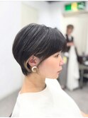 イヤリングカラー/ショートボブ/ショートカット/柏
