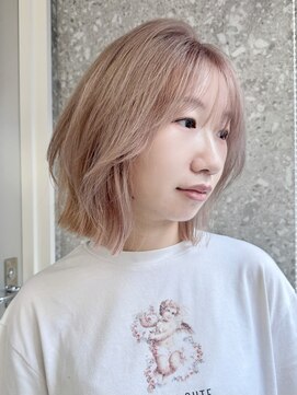 サンク 原宿 表参道(cinq) ヘーゼルグレージュヘーゼルベージュハッシュカットレイヤーボブ