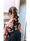 ツイン編みおろし