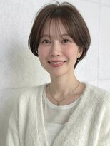 カバーヘア ブリス 川口(COVER HAIR bliss)&nbsp;オリーブグレージュ小顔ひし形ショートマッシュA13川口30代40代