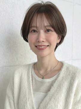 カバーヘア ブリス 川口(COVER HAIR bliss) オリーブグレージュ小顔ひし形ショートマッシュA13川口30代40代