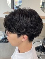 ブルニール 中崎町(BLEUNIR) フェザーパーマ フェザーショート メンズ センターパート