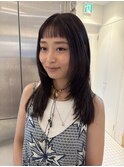 レッドブラウン×レイヤーカット