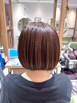 アース モード 新小岩店(EARTH/M) ショートボブ×ピンクブラウン