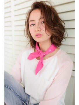 アリー 原宿 表参道(ALLY) [ALLY阿部]フレンチカジュアルロブ×ハイライト×グレージュ