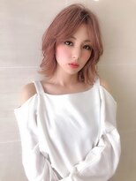 オーロ(ORO)&nbsp;ピーチラテカラーが綺麗なくびれボブ