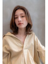 ケアリー 武蔵小杉(Carelly)&nbsp;大人かわいい前髪セシルカットココアブラウンフリンジウェーブ