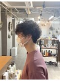メンズ マッシュ+パーマ