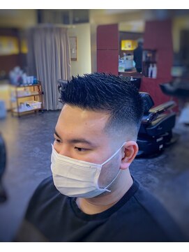 グッドマン バーバーショップ リョクチ(goodman barbar shop RYOKUCHI) barberスキンフェード黒髪シュートスタイル