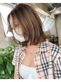グレージュカラー/ベージュカラー/ハイライト/白髪ぼかし/表参道