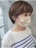 丸みショート×ハイライト☆